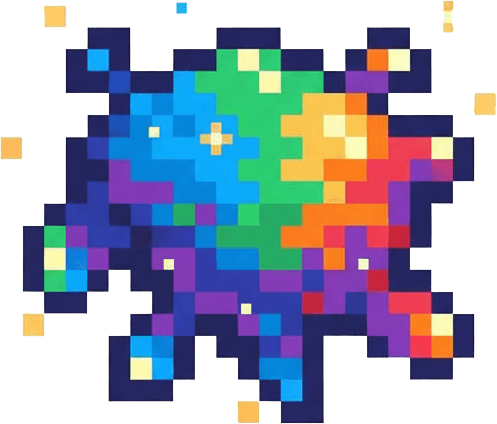 A menacing space blob hovering in space.